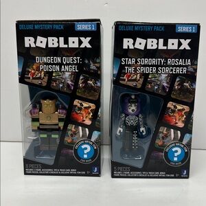 Roblox Deluxe Mystery Pack Poison Angel & Rosalia The spider Sorcerer Lot of 2